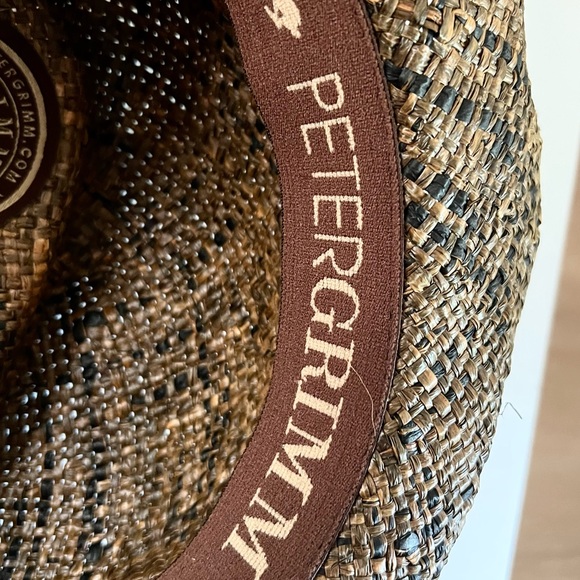 Peter Grimm  Jareth  Straw  Cowboy Hat western boots on ground One Size Brown